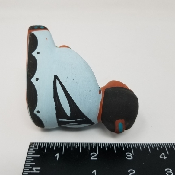 Acoma Storyteller Doll Three Children Native American Pottery Figurine Signed - Picture 11 of 16